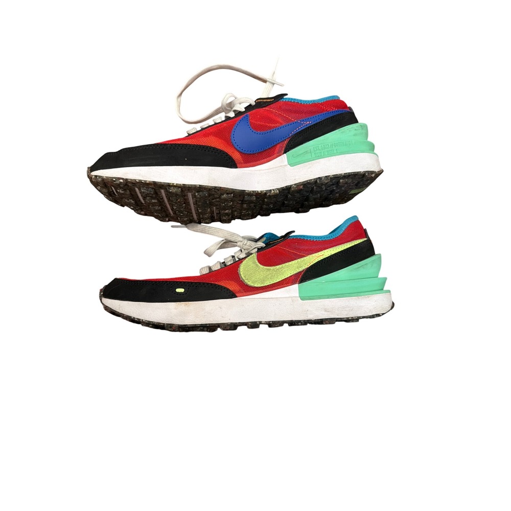 Nike Waffle One GS University Red Black Blue DM8116-600 Kids Size 6Y
